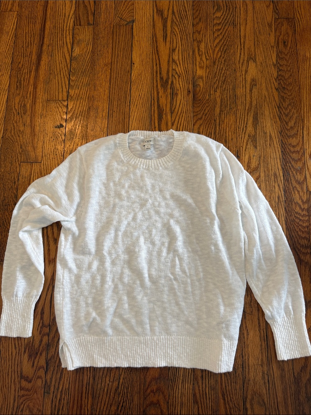 J. Crew White Crewneck Sweater